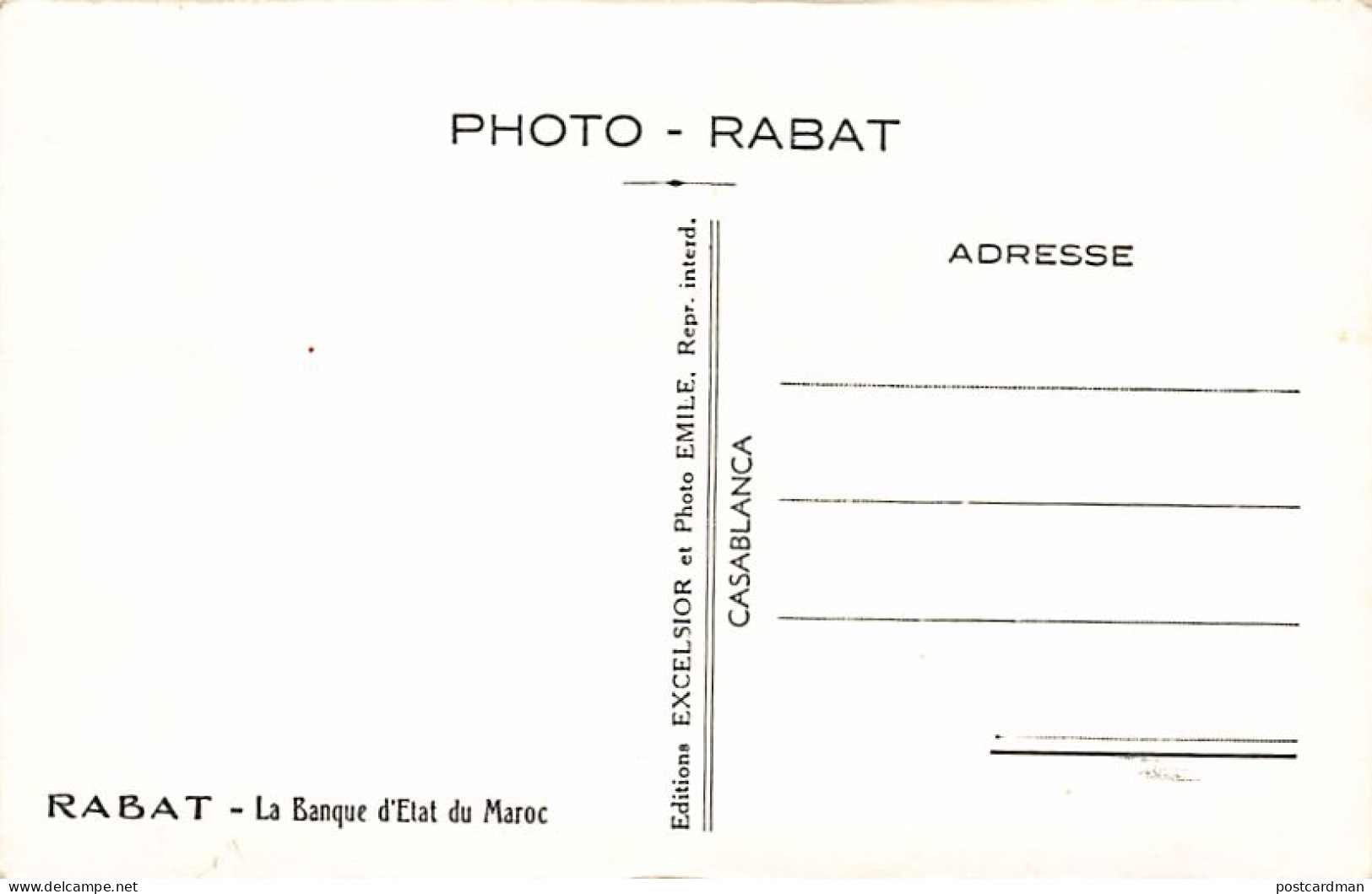 RABAT - La Banque D'Etat Du Maroc - Rabat