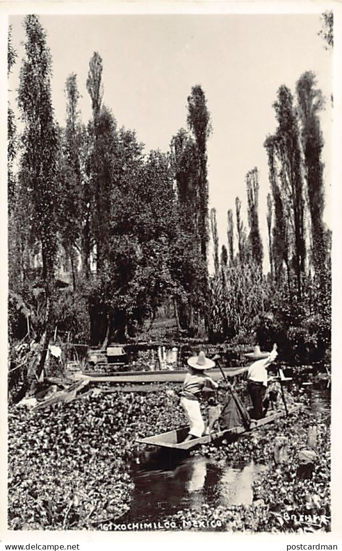 México - XOCHIMILCO - Vista De Un Canal - REAL PHOTO Foto - Ed. Brehme  - Mexico