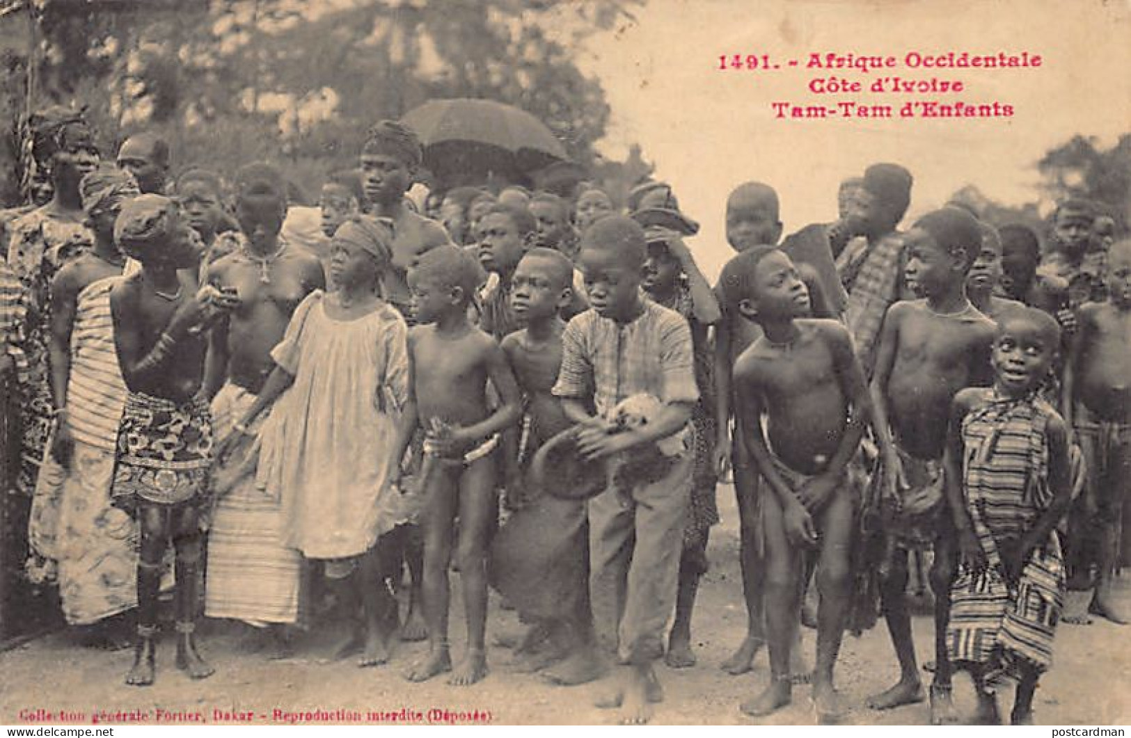 Côte D'Ivoire - Tam-tam D'enfants - Ed. Fortier 1491 - Ivory Coast