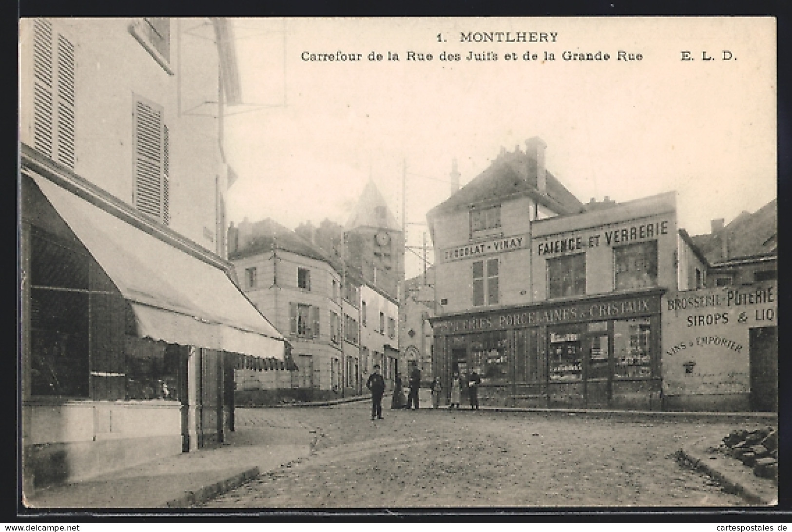 CPA Montlhéry, Carrefour De La Rue Des Juifs Et De La Grande Rue  - Autres & Non Classés
