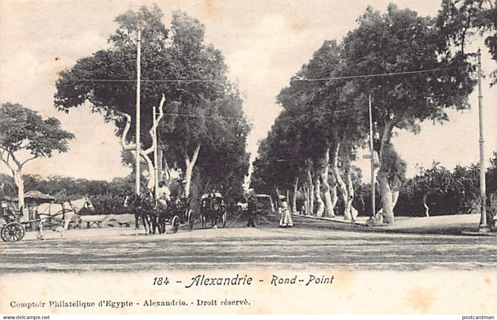 Egypt - ALEXANDRIA - Roundabout - Publ. Comptoir Philatélique 184 - Alexandrie