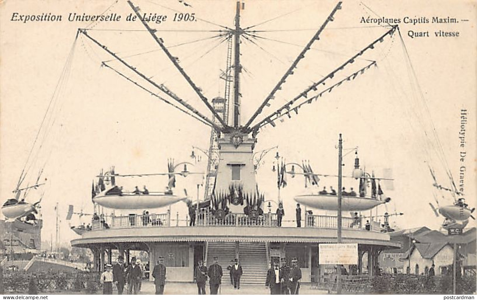 Exposition De Liège 1905 - Aéroplanes Captifs Maxim- Quart Vitesse - Ed. De Graeve  - Lüttich