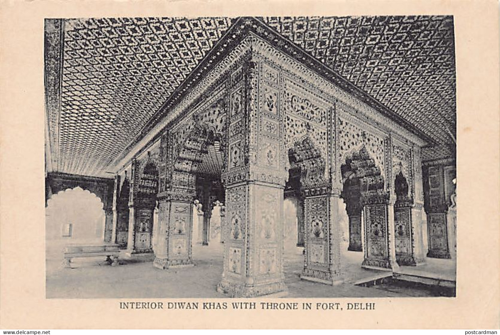 India - DELHI - Interior Diwan-I-Khas With Throne In Fort - Inde