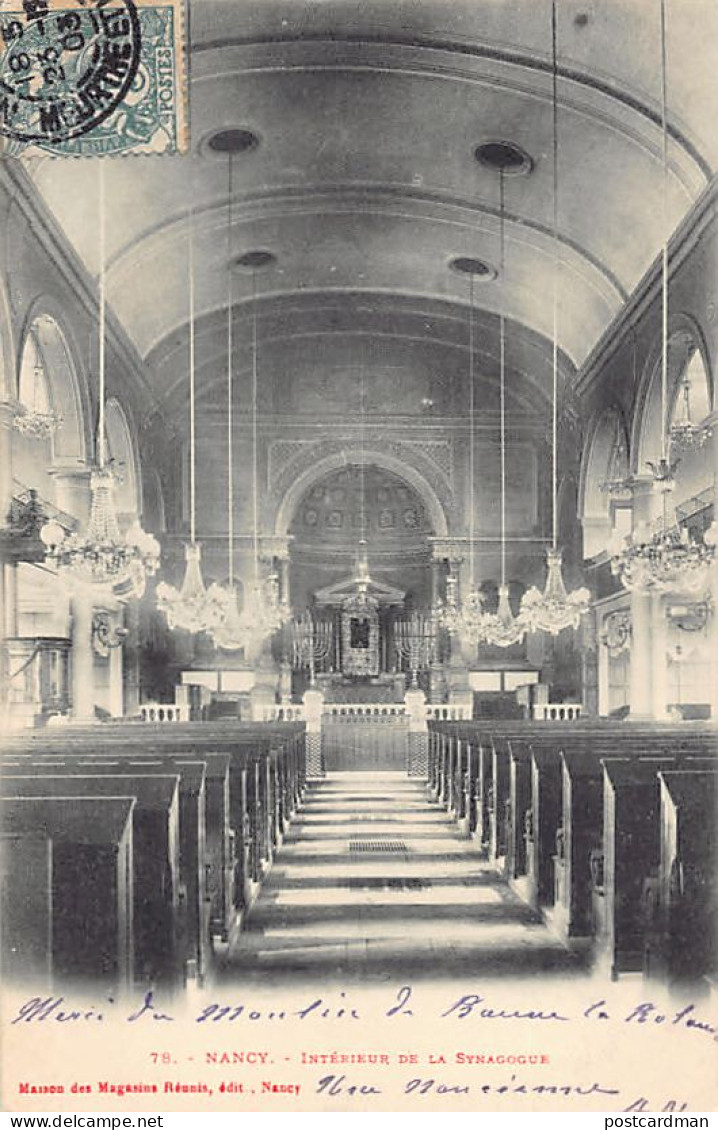 Judaica - France - NANCY - Intérieur De La Synagogue - Ed. Magasins Réunis 78 - Judaisme