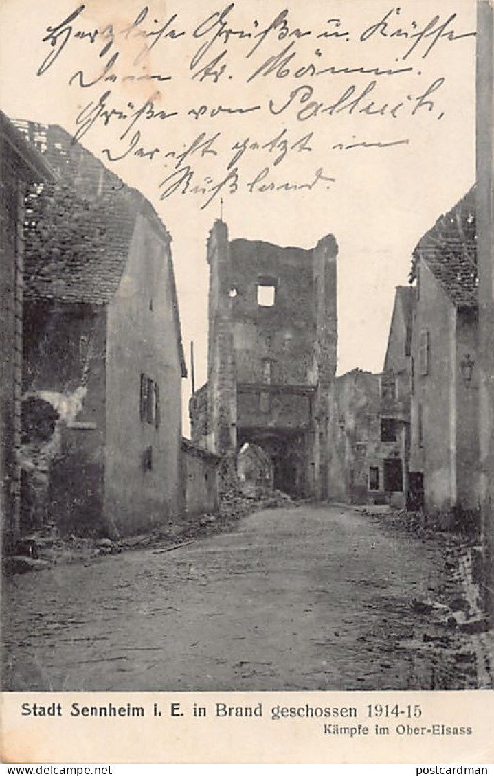 Cernay (68) Incendiée En 1914-15 Combats En Haute-Alsace Stadt Sennheim I. E. In Brand Geschossen 1914-15 Kämpfe Im Ober - Cernay
