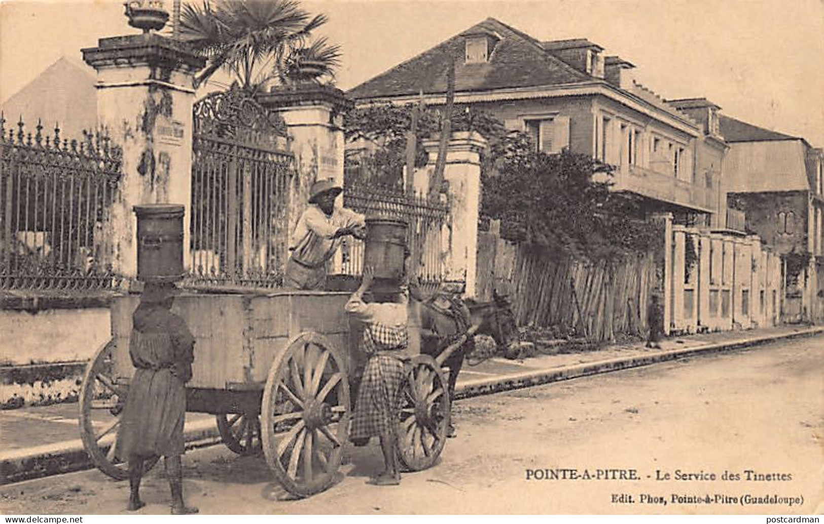 Guadeloupe - POINTE à PITRE - Le Service Des Tinettes - Ed. Phos  - Pointe A Pitre