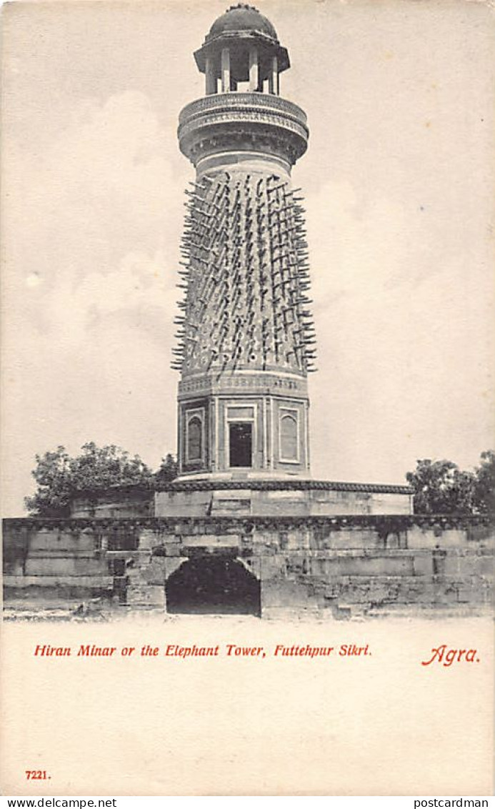 India - DELHI - Hiran Minar Or The Elephant Tower, Futtehpur Sikri - Publ. Unkno - Inde