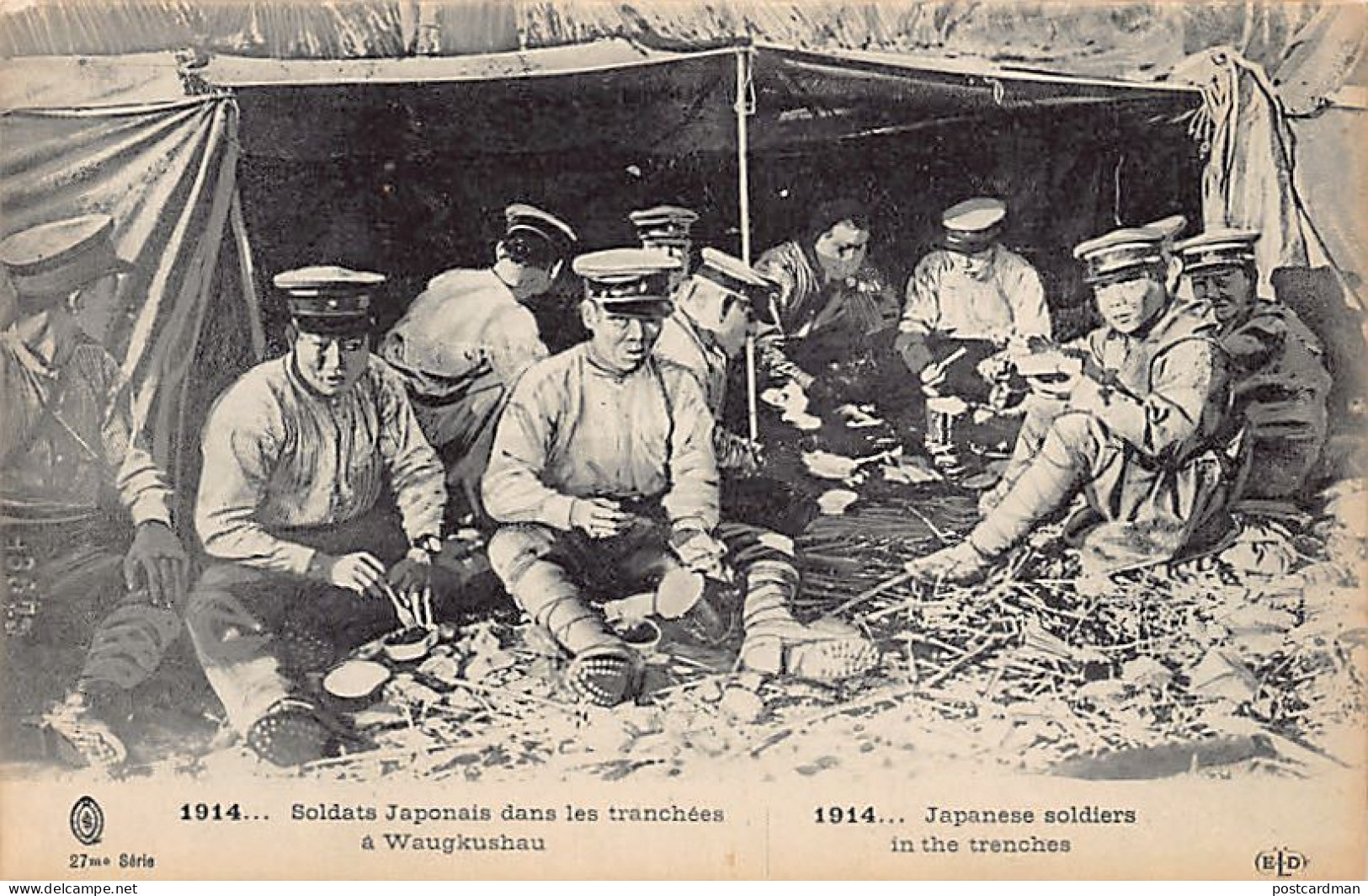 China - World War One - Japanese Soldiers In The Trenches At Wangkoushan - Publ. E.L.D.  - Chine