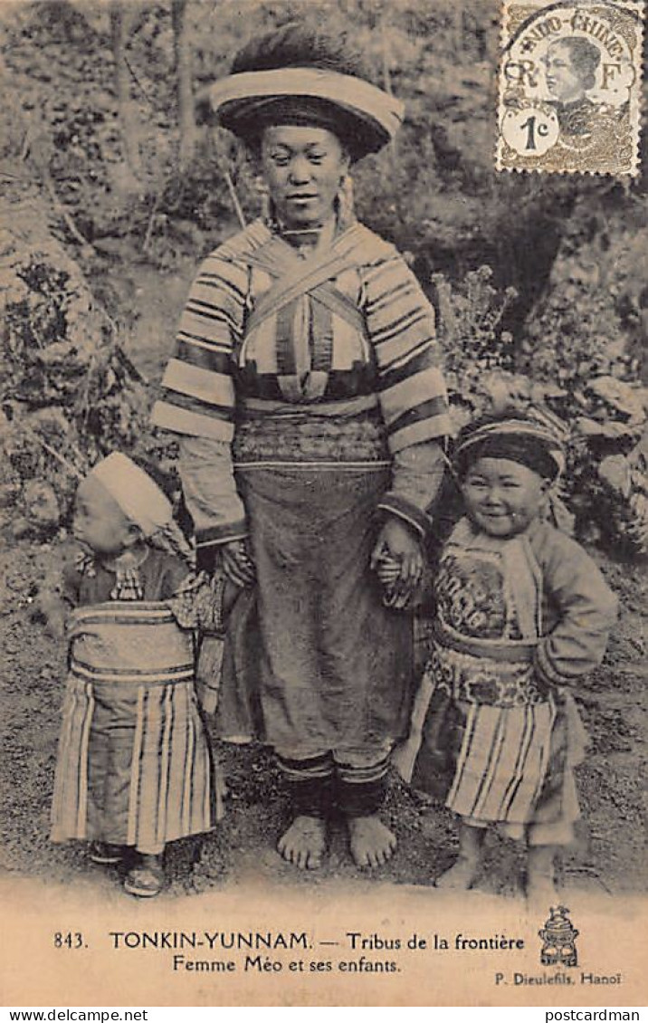 China - YUNNAN - Miao Woman And Her Children On The Border With Viet-Nam - Publ. P. Dieulefils 843 - Chine