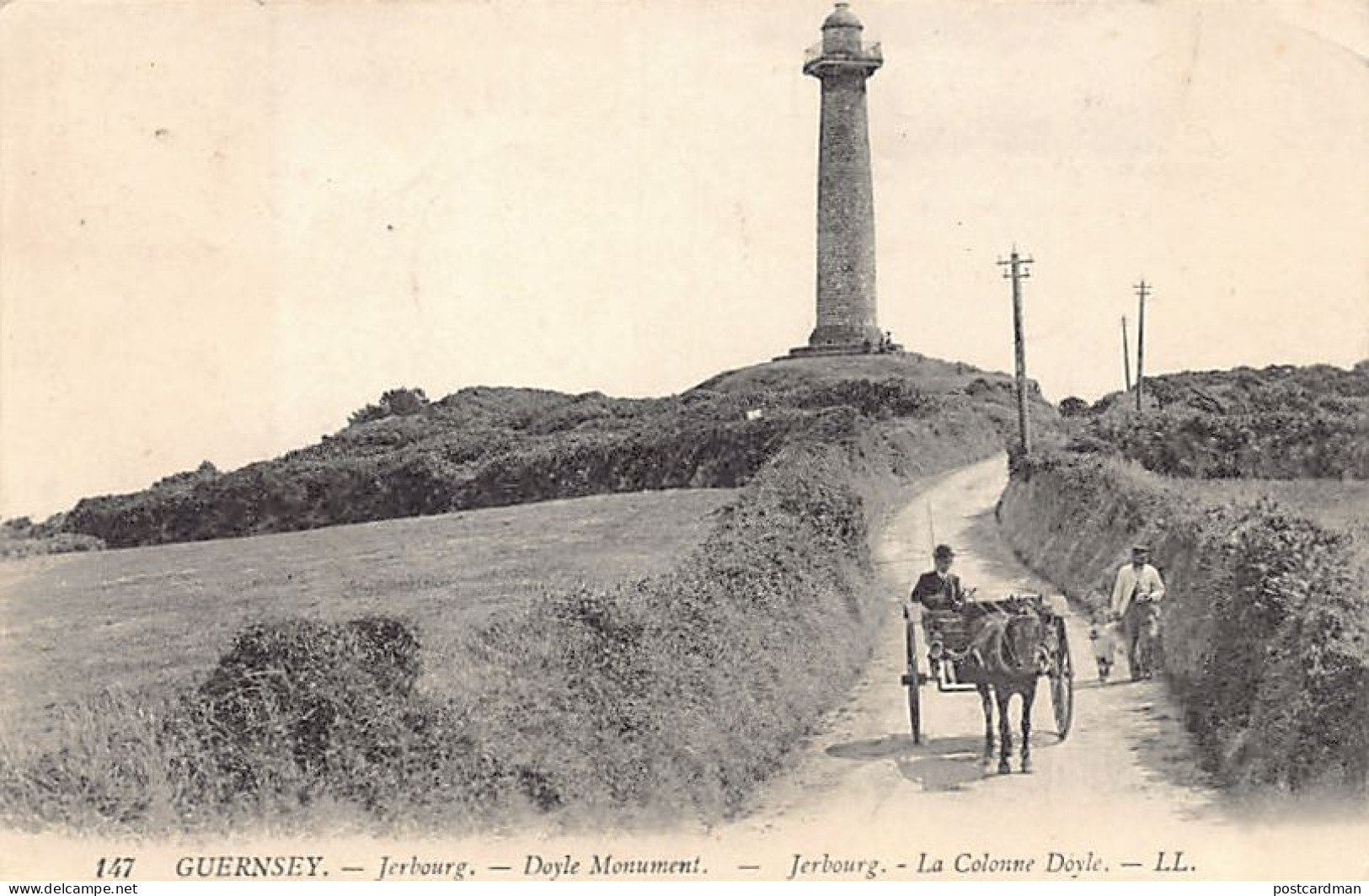 Guernsey - JERBOURG - Doyle MonumentLevy L.L. 147 - Guernsey