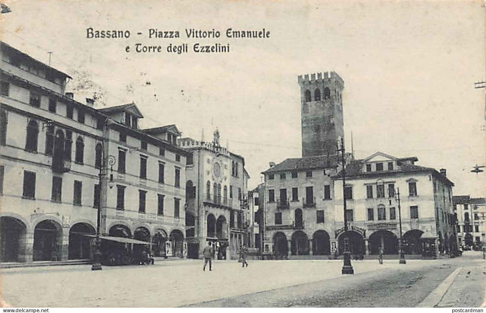 BASSANO (VI) Piazza V.E. E Torre Degli Ezzelini - Autres & Non Classés
