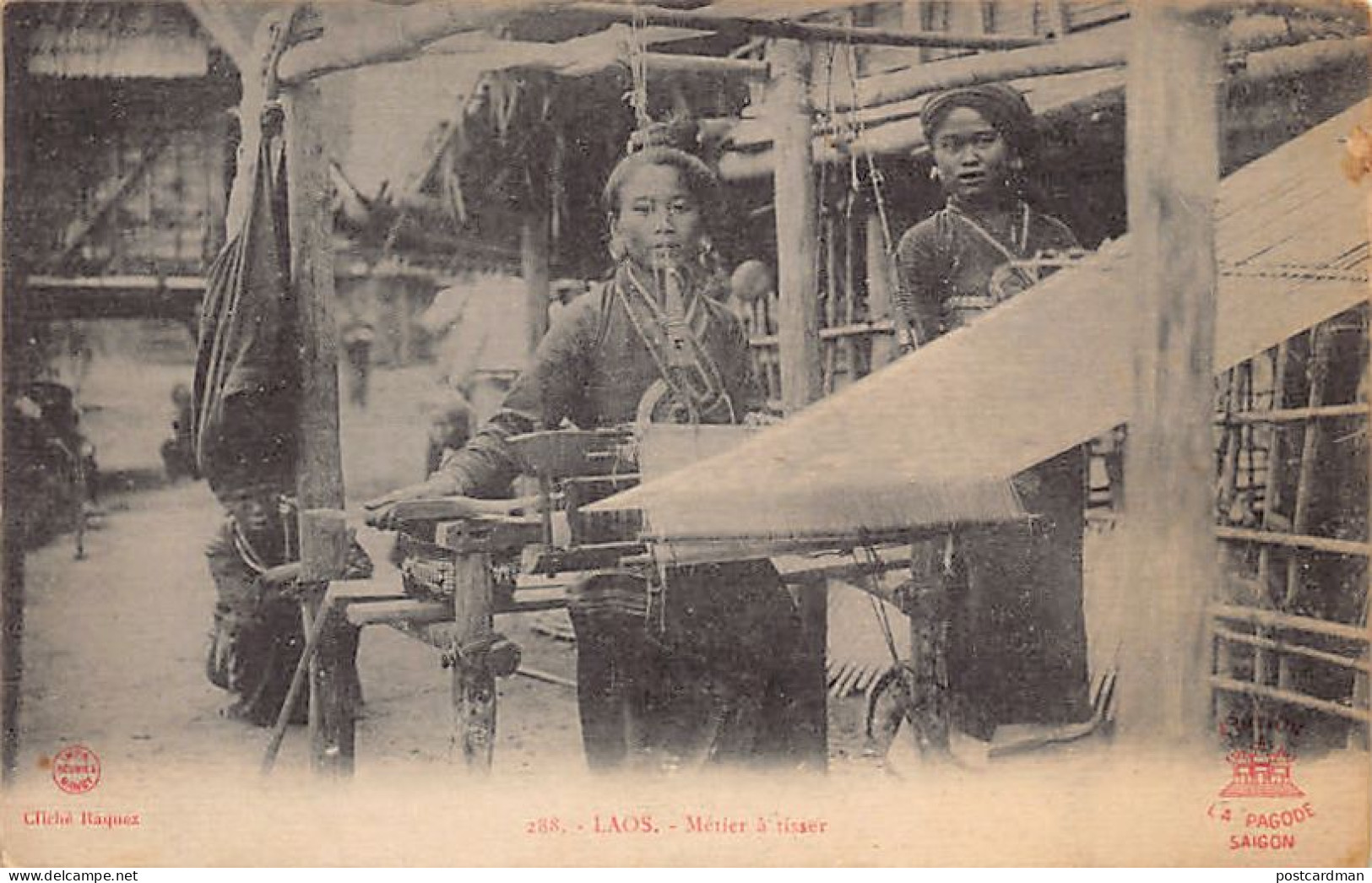 Laos - Métier à Tisser - Ed. Cliché Raquez - La Pagode 288 - Laos