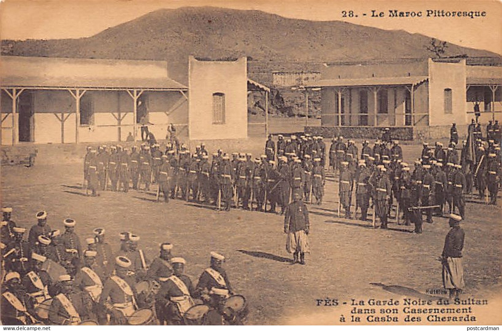 Maroc - FEZ Fès - La Garde Noire Du Sultan Dans Son Casernement à La Casba Des Cherarda - Ed. Inconnu 28 - Fez