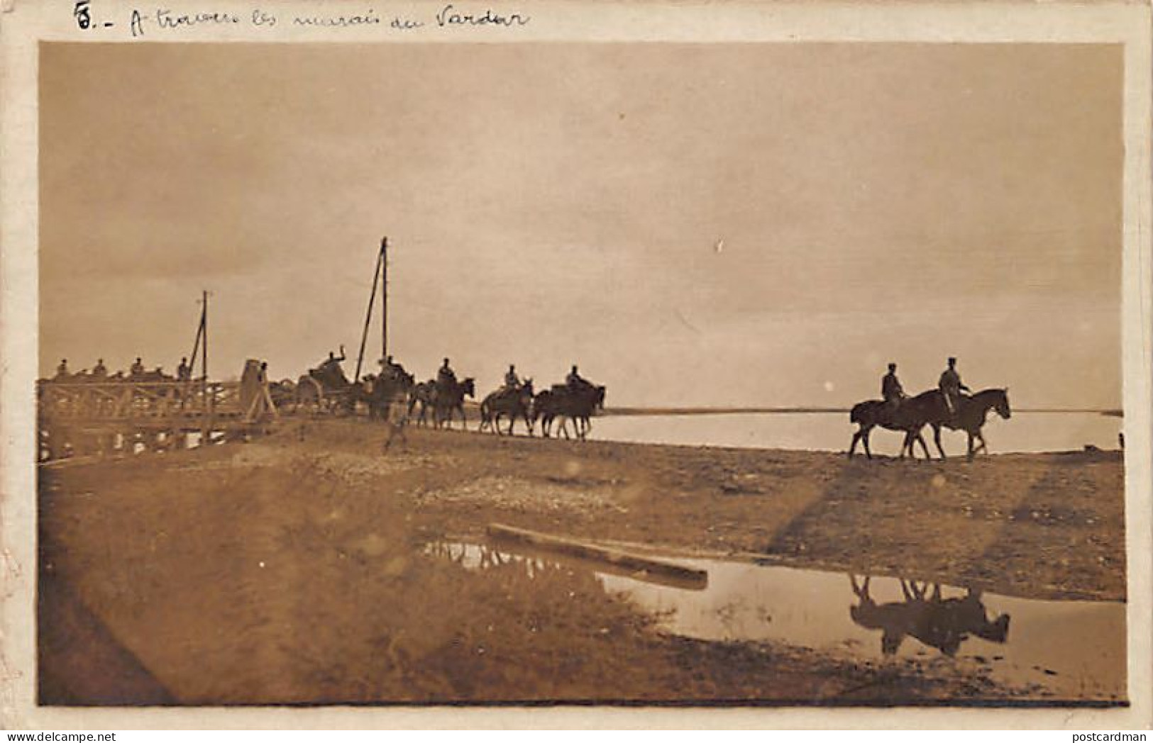 Greece - WORLD WAR ONE - Through The Vardar Marshes - REAL PHOTO - Publ. Unknown  - Greece