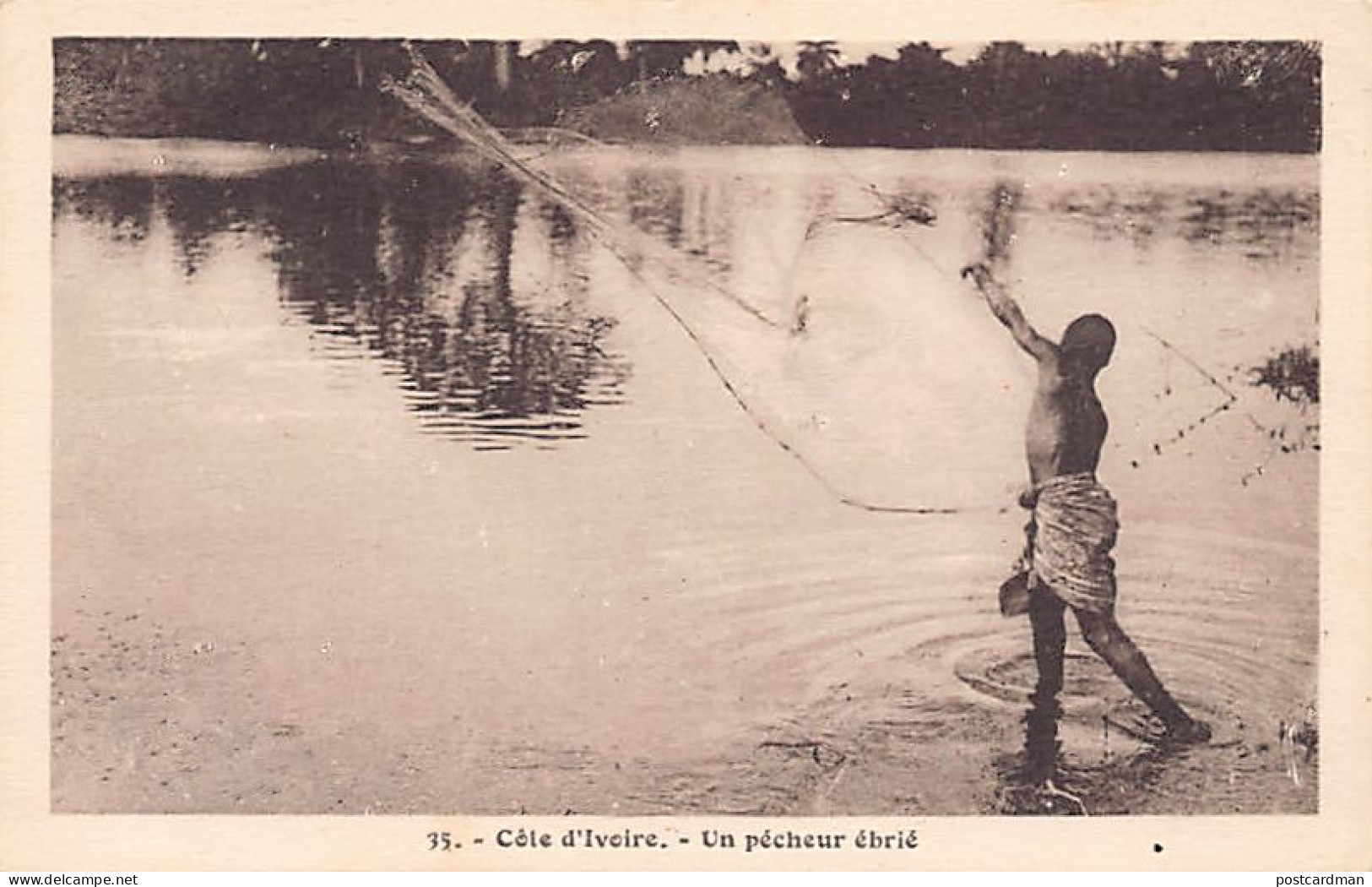 Côte D'Ivoire - Un Pêcheur Ebrié - Ed. C. Perinaud 35 - Côte-d'Ivoire