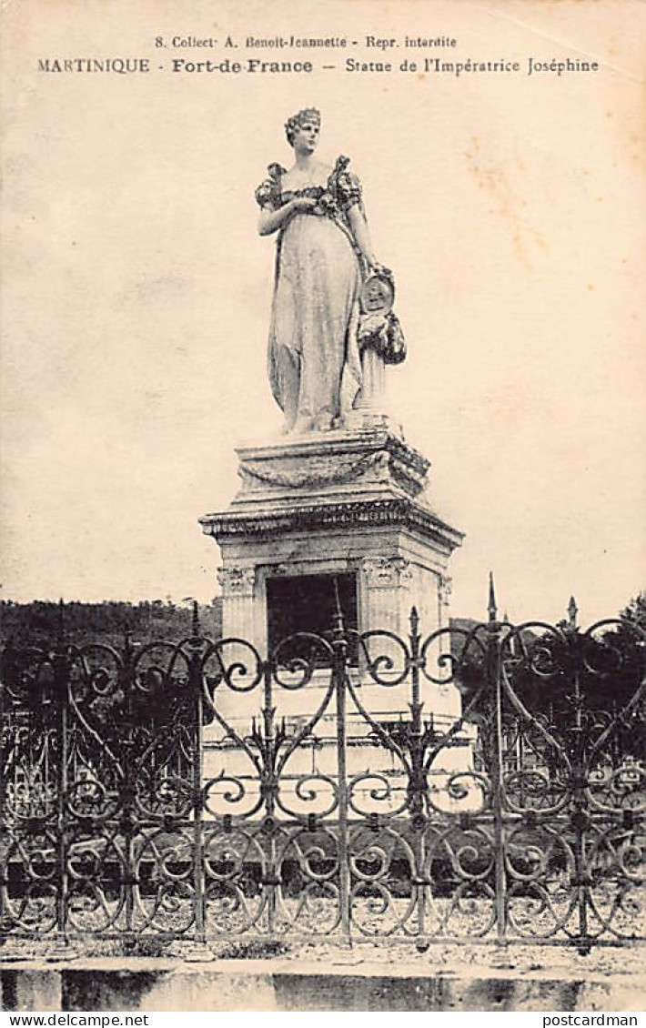 Martinique - FORT DE FRANCE - Statue De L'Impératrice Joséphine - Ed. A. Benoit Jeannette 8 - Autres & Non Classés