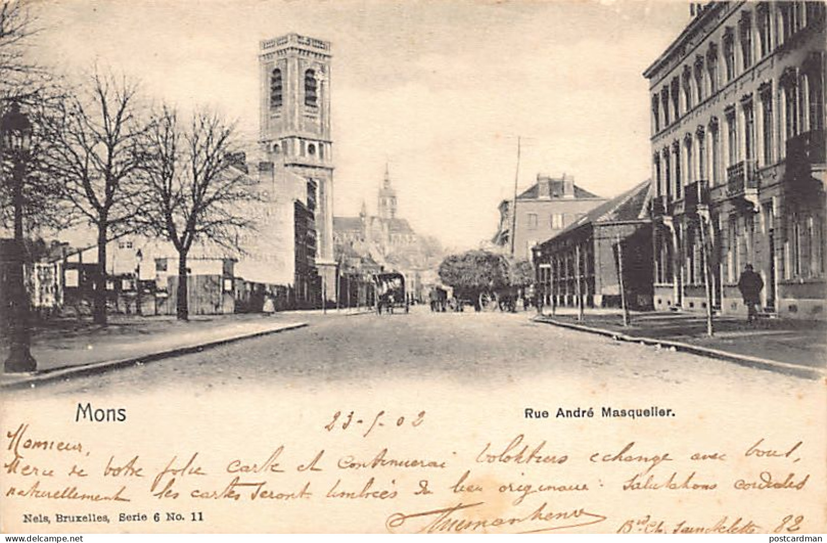 Belgique - MONS (Hainaut) Rue André Masqueller - Ed. Nels Série 6 N. 11 - Mons