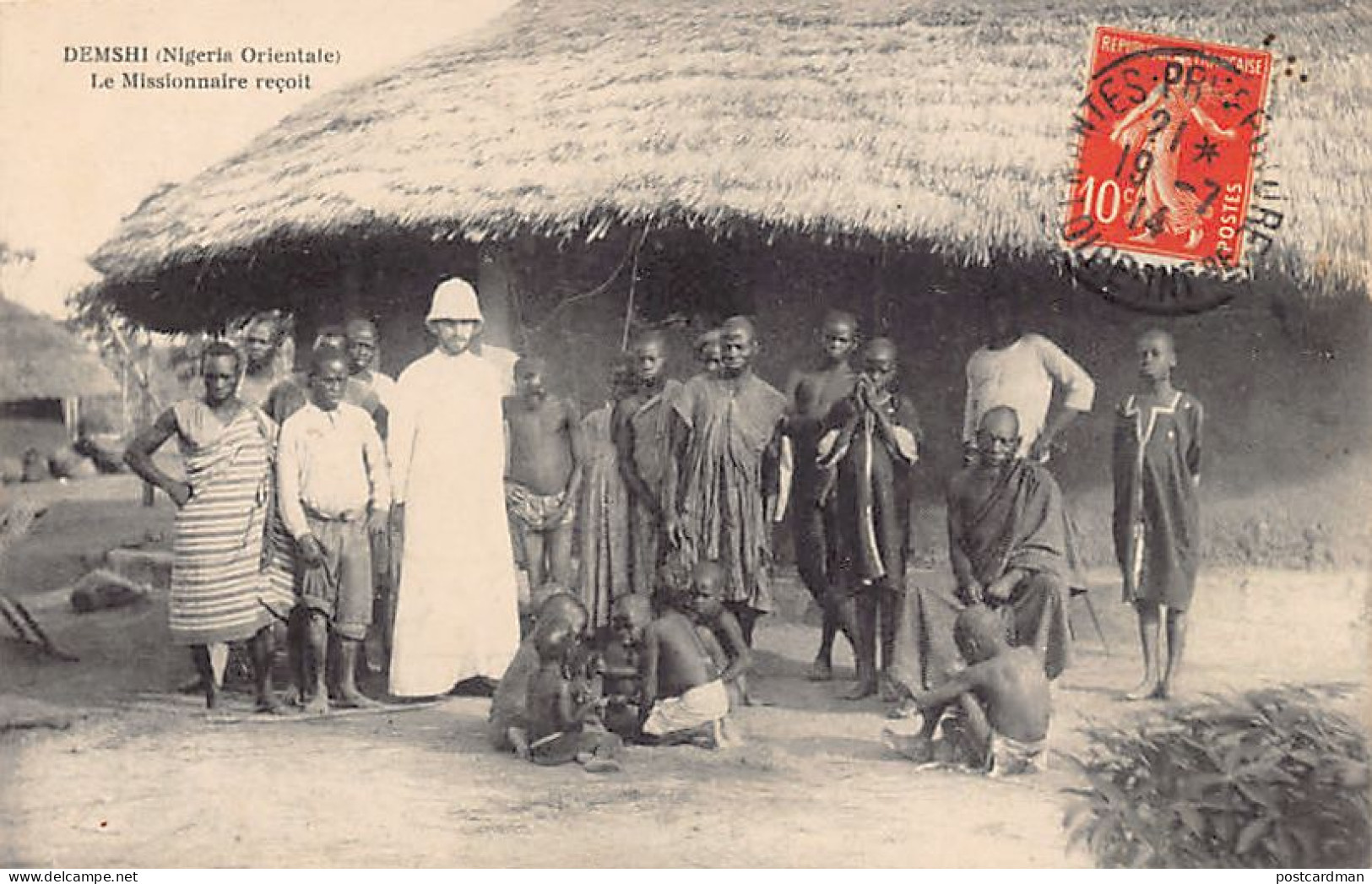 Nigeria - DAMSHIN (spelled Demshi), Near Shendam, Plateau State - The Missionary And His Christians - Publ. Unknown  - Nigeria