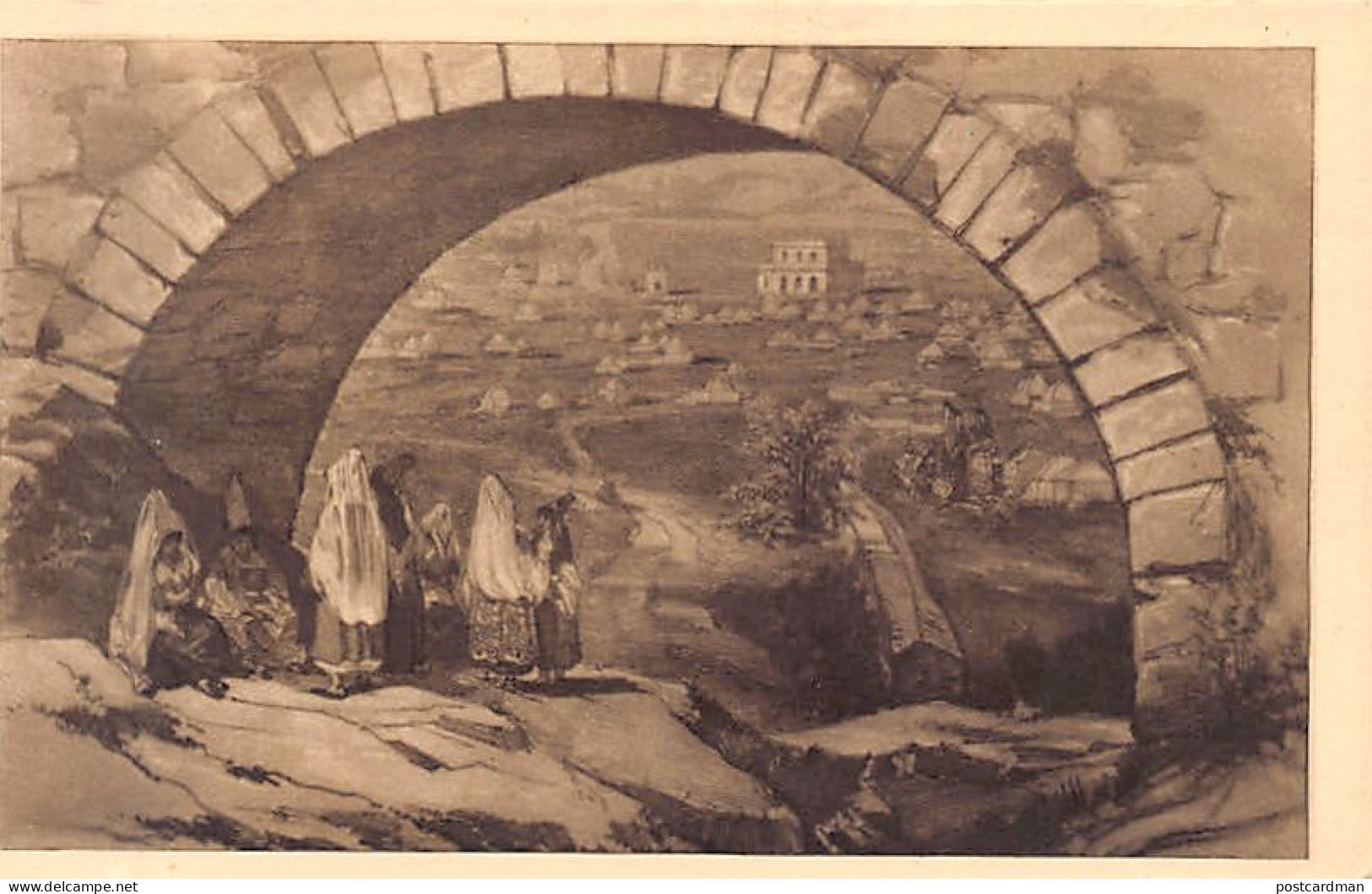 JUDAICA - Algérie - ALGER - Les Tombes Juives à Bab El Oued, Le Tombeau De Barchichat En 1492 - Ed. A.F. 26 - Judaisme