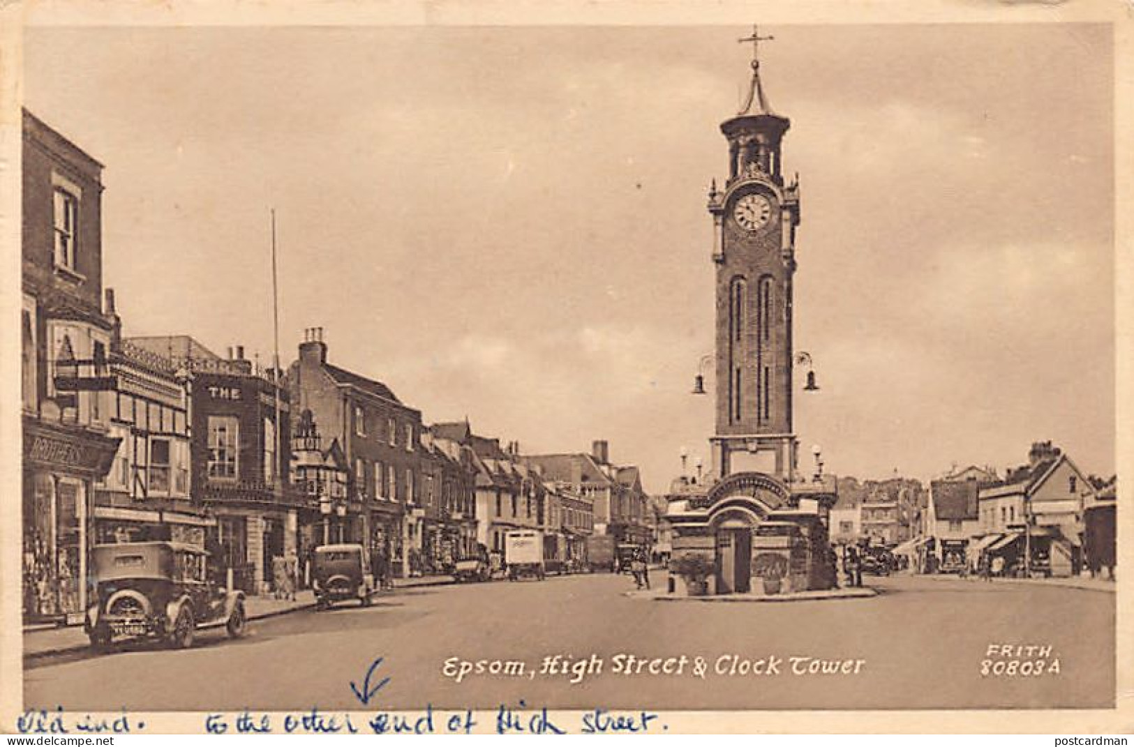 England - Surrey - EPSOM High Street & Clock Tower - Surrey