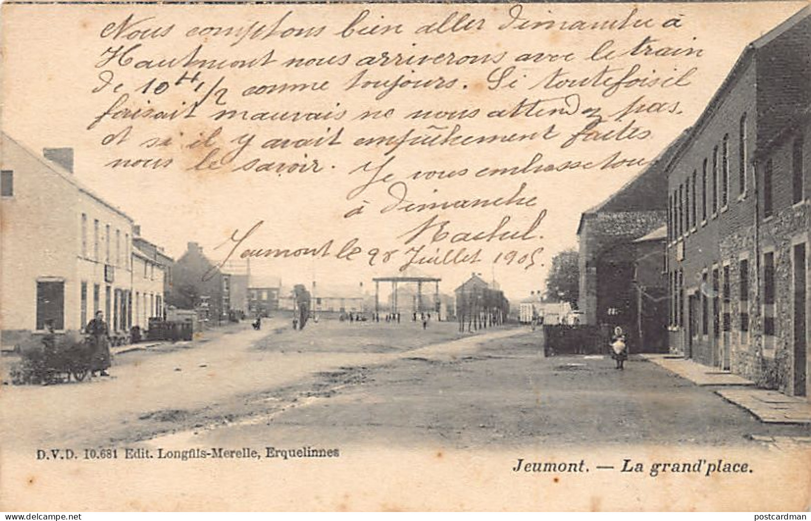 France - JEUMONT (59) La Grand'place - Ed. Longfils-Merelle - Jeumont