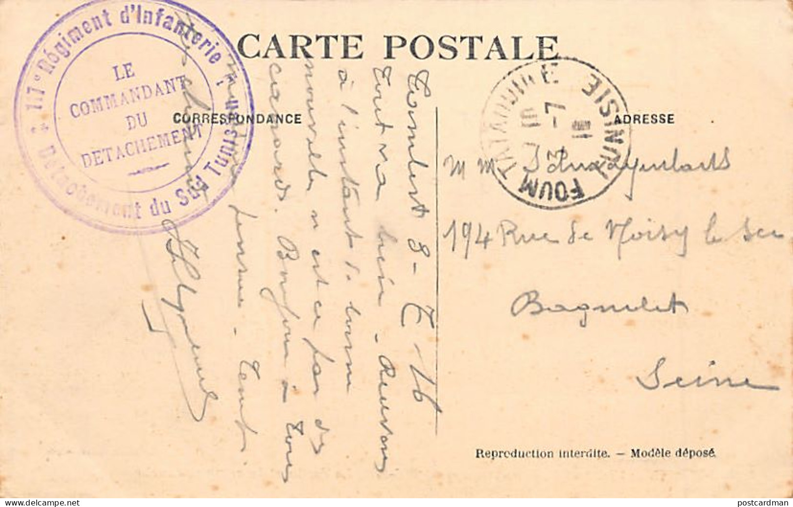 Tunisie - BIR REINTA - Campagne 1915-1916 - Le Fortin Et Le Camp Retranché - Tunisie