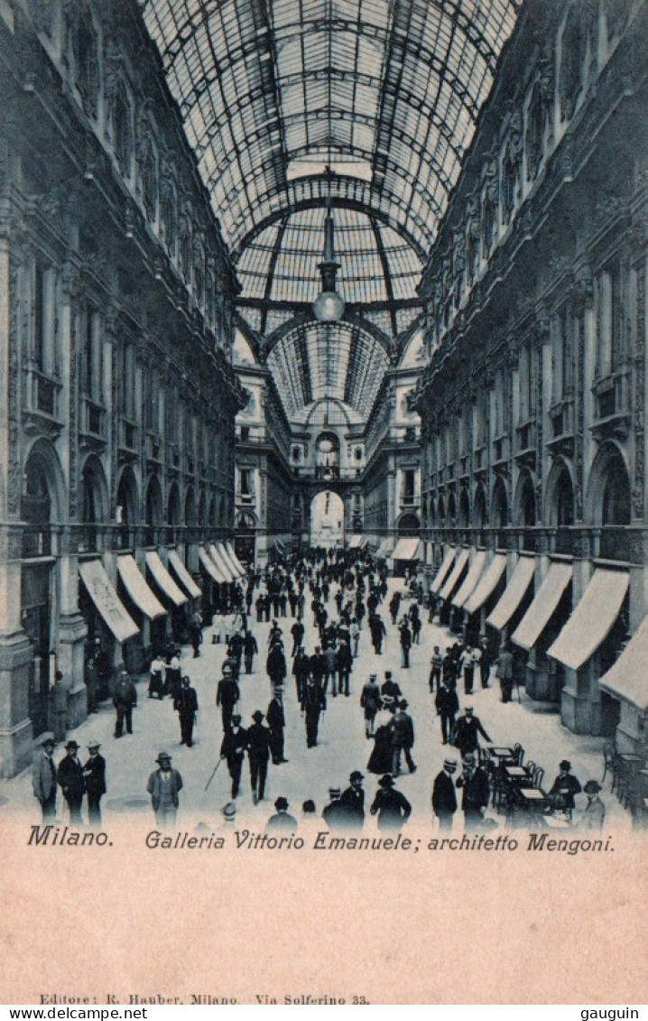 CPA - MILANO - Galleria Vittorio Emanuele ... LOT 2 CP à Saisir - Milano (Milan)