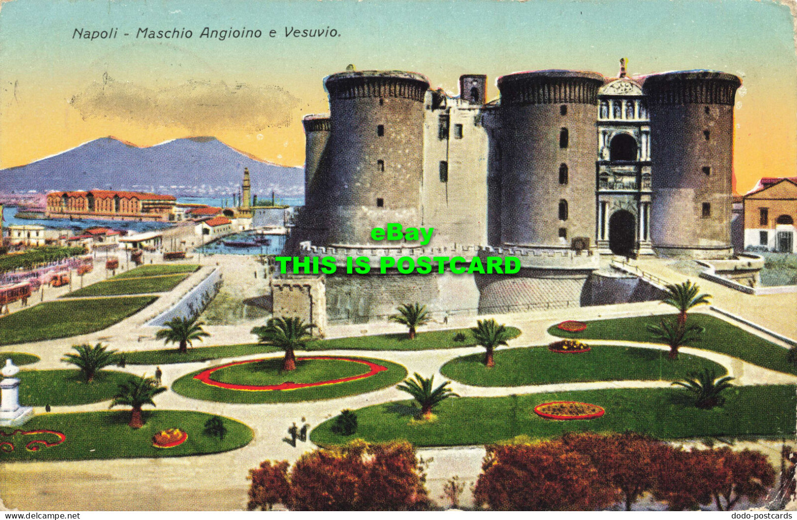 R586921 Napoli. Maschio Angioino E Vesuvio. V. Carcavallo. 1929 - Monde