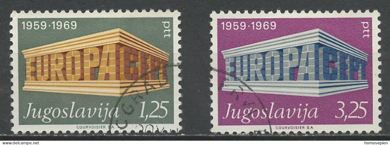 Yougoslavie - Jugoslawien - Yugoslavia 1969 Y&T N°1252 à 1253 - Michel N°1361I à 1362I (o) - EUROPA - Oblitérés