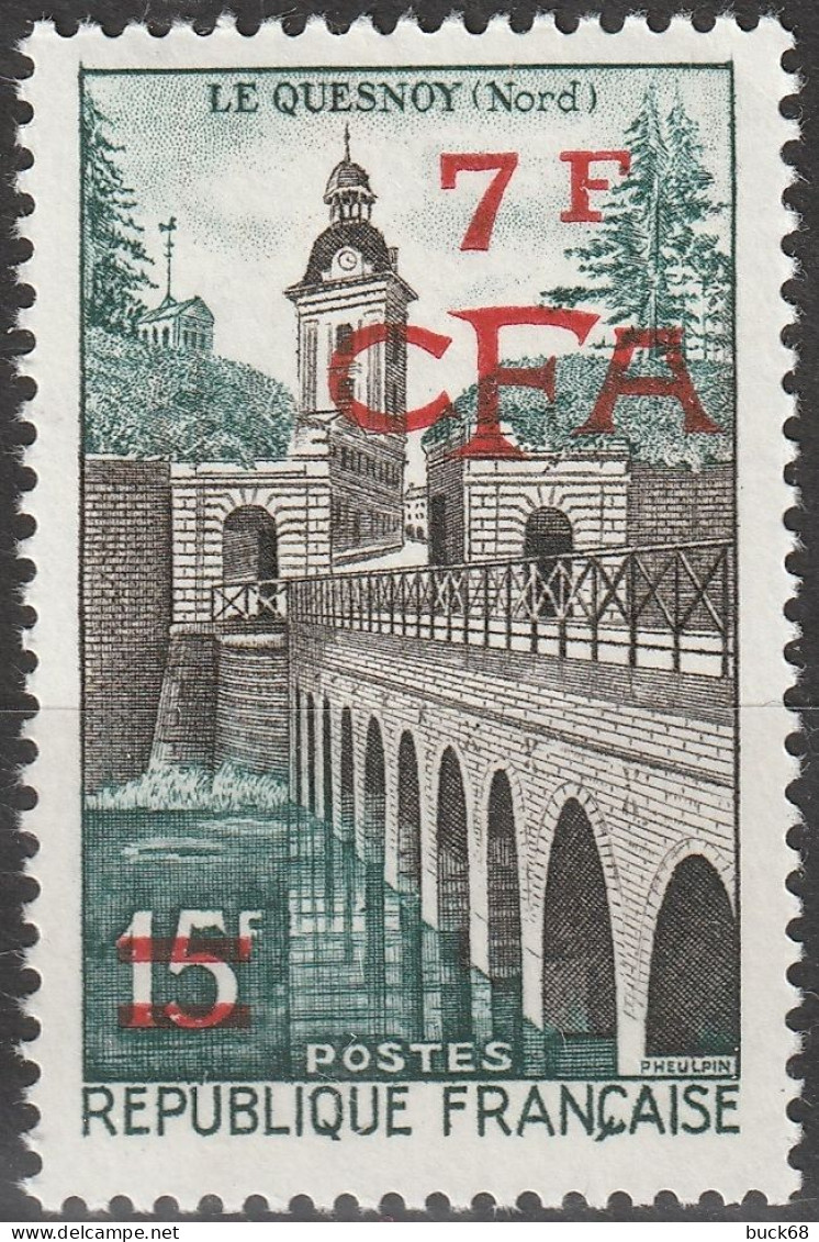 REUNION CFA Poste 335 ** MH LE QUESNOY Nord Lac Vauban Porte De Faurœulx 1957-1959 - Unused Stamps