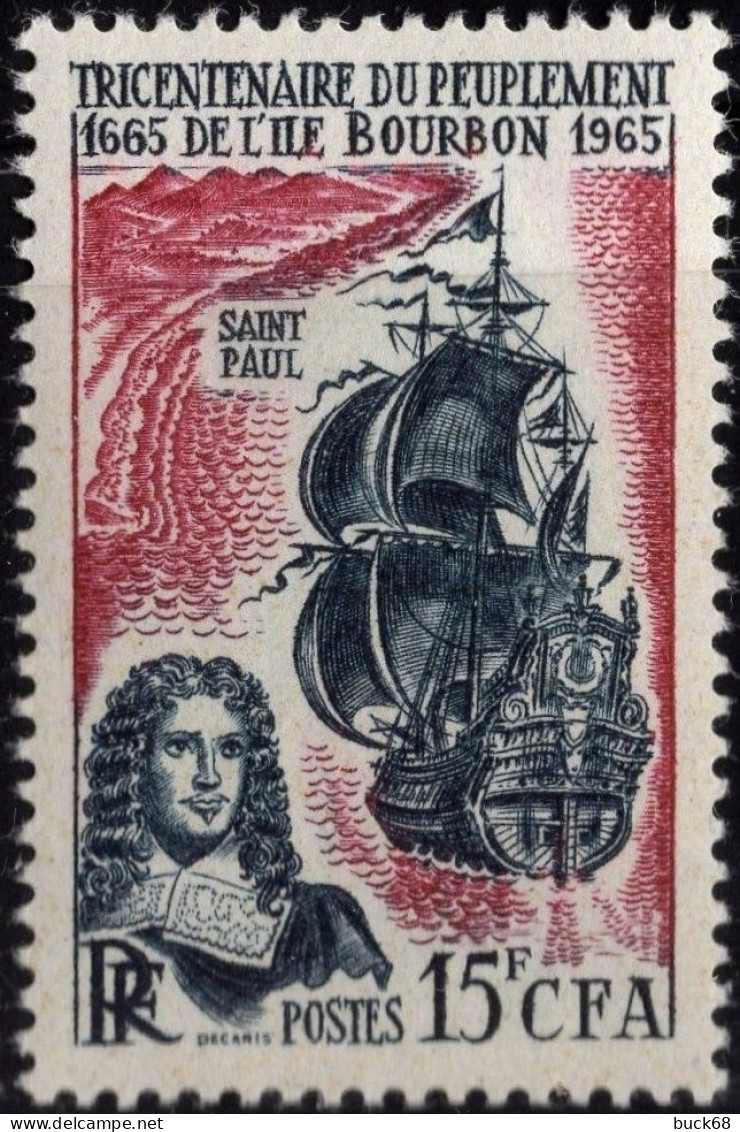 REUNION CFA Poste 365 * MH Tricentaire Du Peuplement De L île Bourbon - Unused Stamps