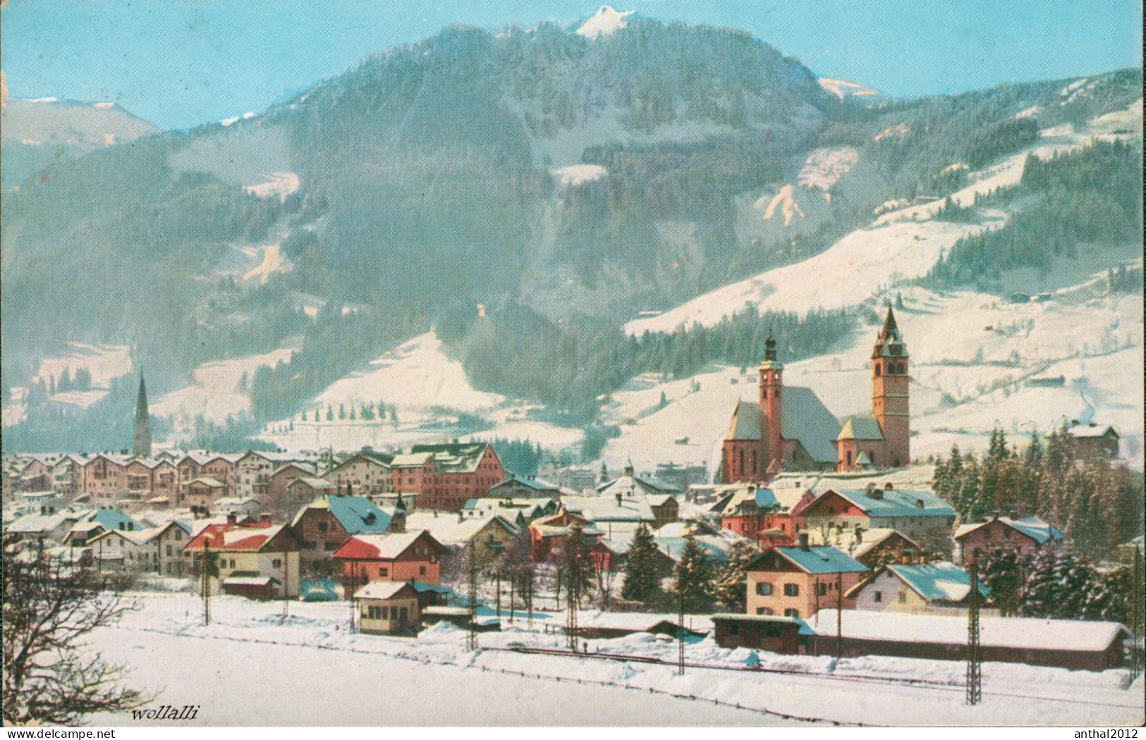 Superrar Kitzbühel Im Winter Mit Bahnhof Wohnhäuser 27.12.1944 Verlag Franz Reisch - Kitzbühel