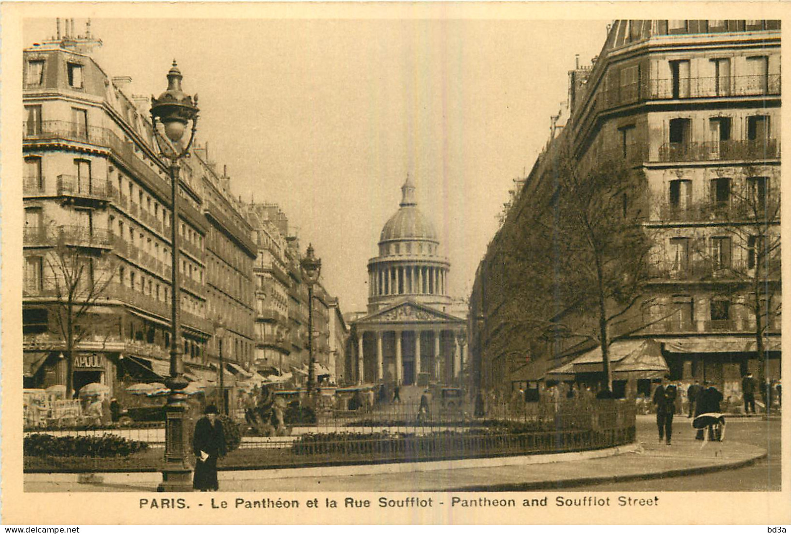 75 PARIS Le Pantheon Et Rue Soufflot - Autres Monuments, édifices
