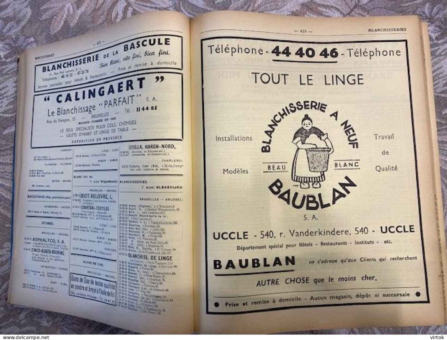 Officieel Telefoonboek - België 1949-1950 = Beroepengids ( Gewicht 4.6 Kg - 3325 Paginas)  21 X 26 X 11 Cm - Autres & Non Classés