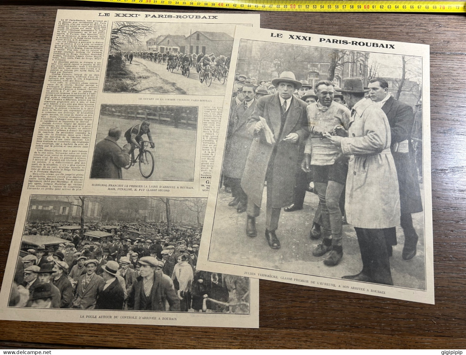 1930 GHI17 XXXI PARIS-ROUBAIX Course Cycliste JULIEN VERWAECKE - Collections