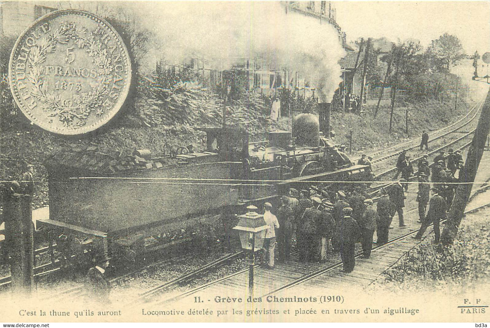 GREVE DES CHEMINOTS 1910 REPRODUCTION  - Autres & Non Classés