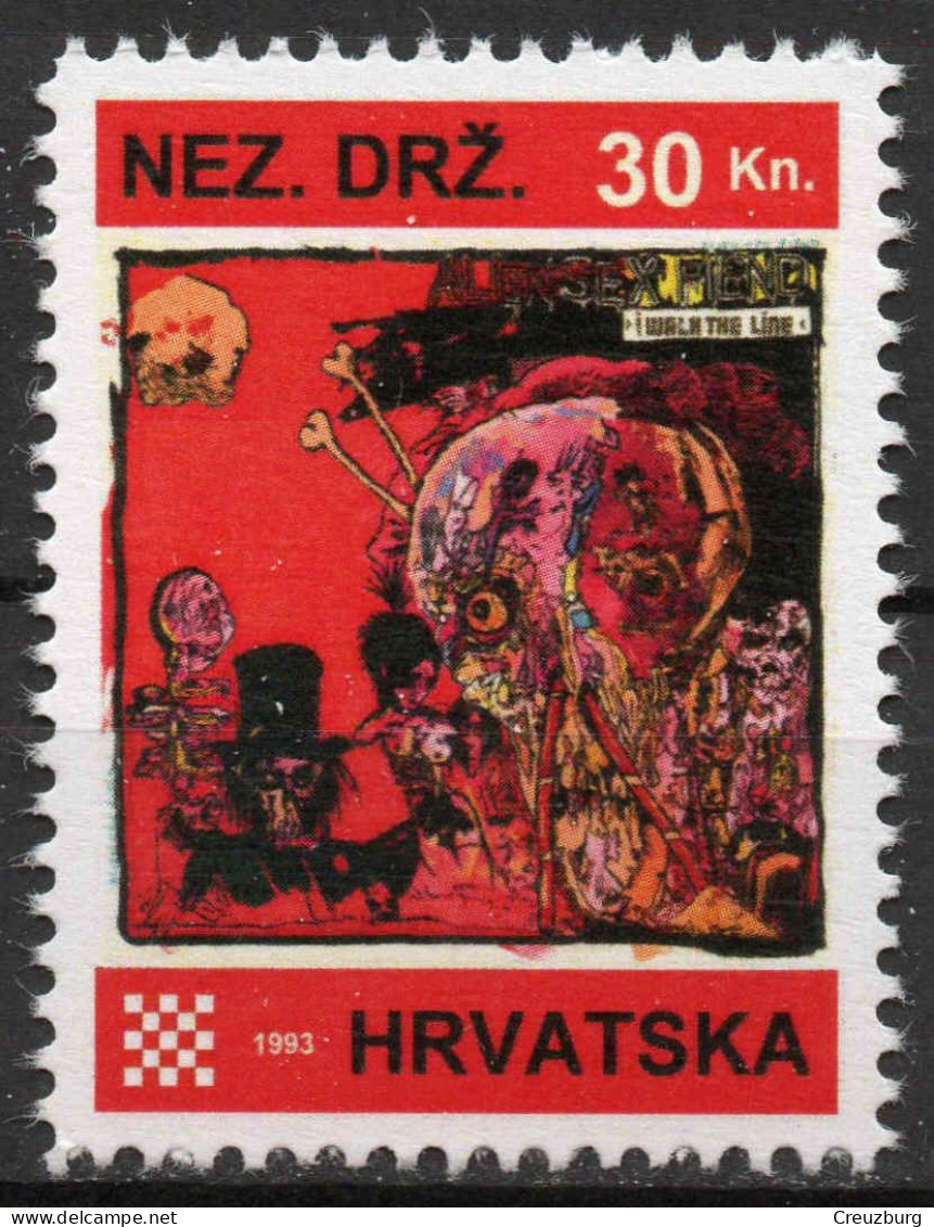 Alien Sex Fiend - Briefmarken Set Aus Kroatien, 16 Marken, 1993. Unabhängiger Staat Kroatien, NDH. - Croatia