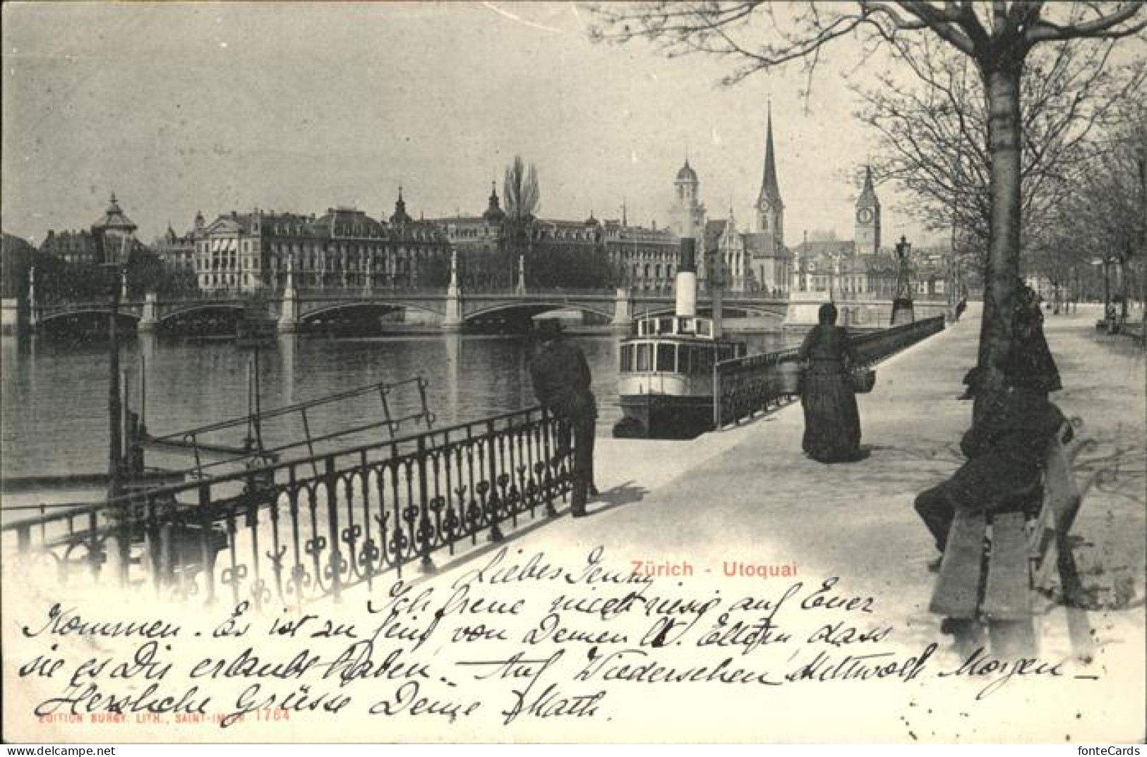 11242586 Zuerich Utoquai Bruecke Schiff  Zuerich - Otros & Sin Clasificación