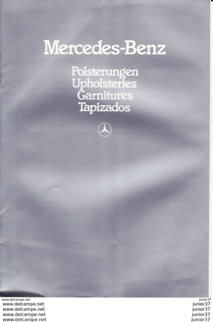 2 Dépliants Mercedes Gamme 1984, & Garnitures, - Publicités