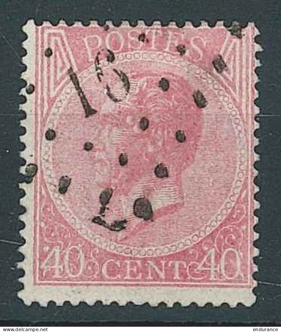 N°20, 40c Rose Lpts 16 NANDRIN - 1865-1866 Profiel Links