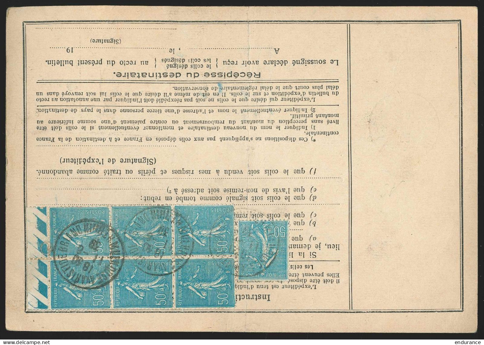 Bulletin D'expédition Fiscal 55c X2 + 362 X7 + 392 De MULHOUSE/1939  - Autres & Non Classés