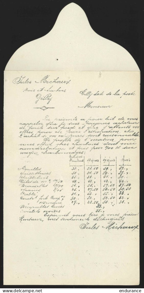 Imprimé Affr. N°53 De GILLY/1900 + VERIFIE Pour Wierde - 1893-1907 Coat Of Arms