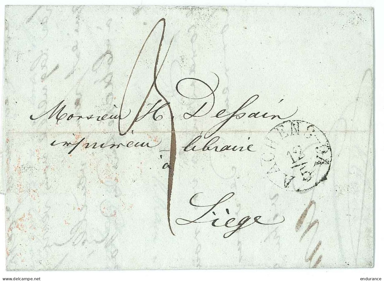 L. 1835 Càd AACHEN + "3" Pour Liège. - Préphilatélie