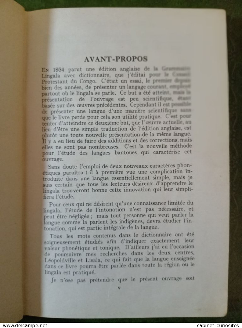 Grammaire et Dictionnaire de Lingala (Langue du Congo) - M. Guthrie - 1951 - Français-Lingala