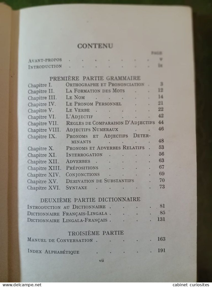 Grammaire et Dictionnaire de Lingala (Langue du Congo) - M. Guthrie - 1951 - Français-Lingala