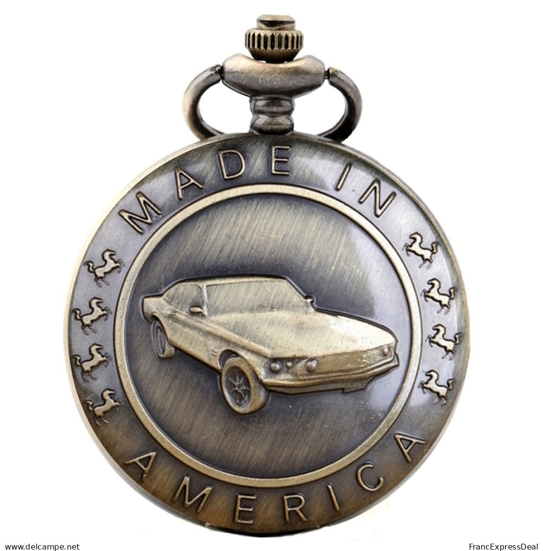 Montre Gousset NEUVE - Voiture Ancienne Ford Mustang - Relojes De Bolsillo