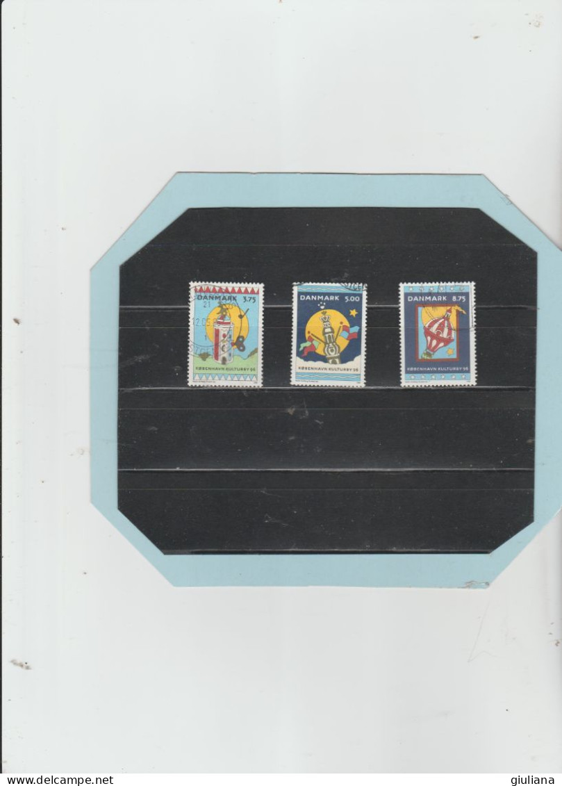 Danimarca 1996 - (UN)  1119/22 Used " Copenaghen. Città Europea Cultura. Simboli Umoristici" - 3 Valori Della Serie - Used Stamps