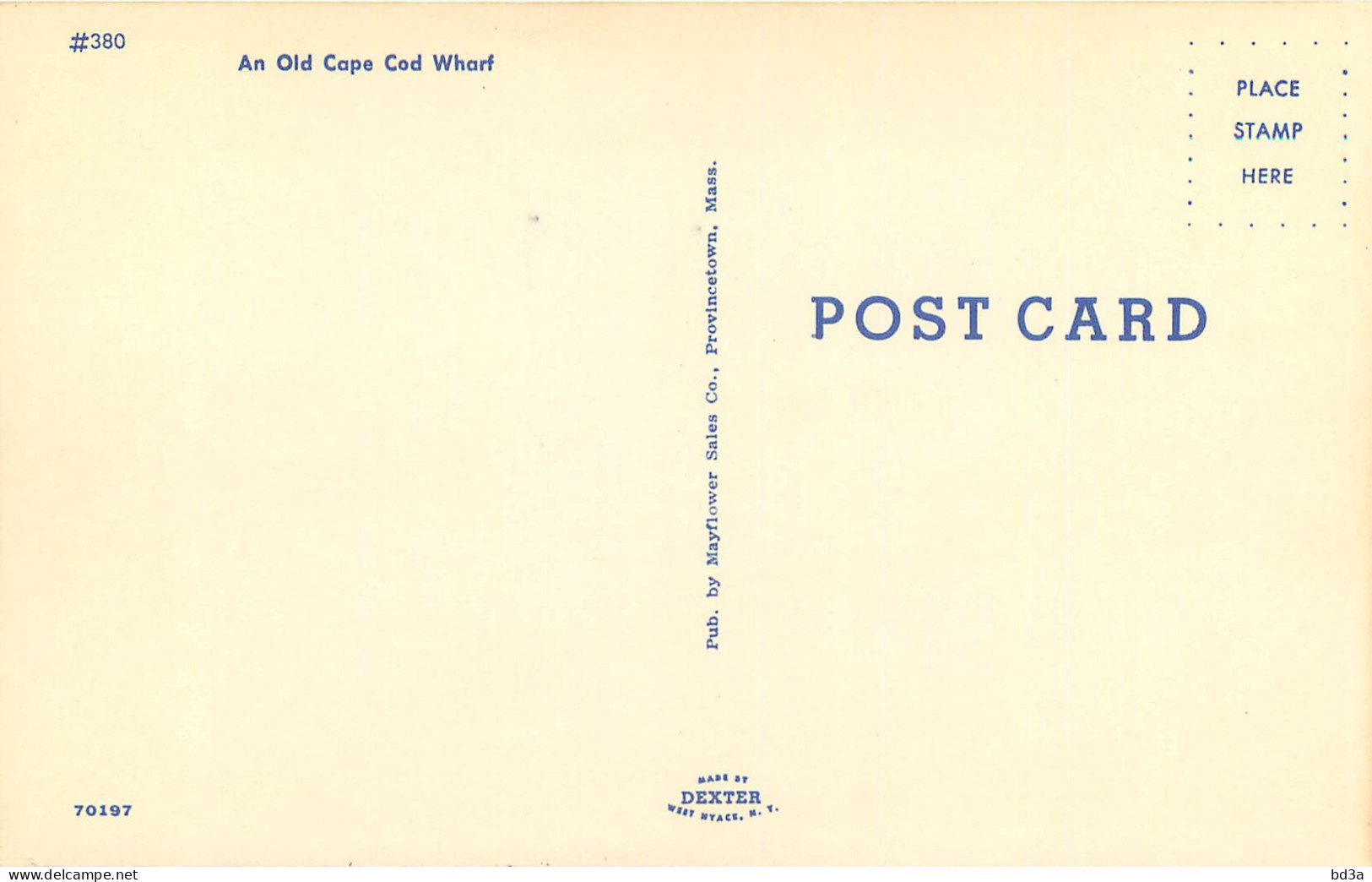 AN OLD CAPE COD WHARF - Cape Cod