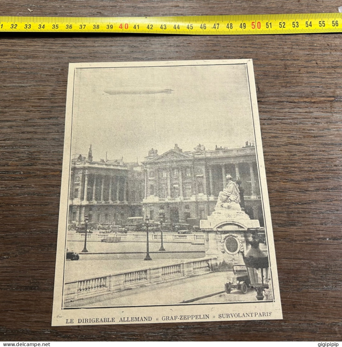 1930 GHI18 DIRIGEABLE ALLEMAND « GRAF-ZEPPELIN » SURVOLANT PARIS - Collections