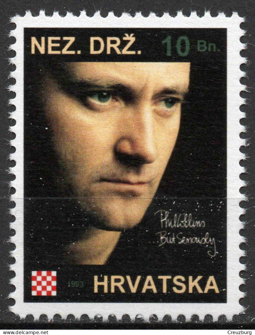 Phil Collins - Briefmarken Set Aus Kroatien, 16 Marken, 1993. Unabhängiger Staat Kroatien, NDH. - Croatia